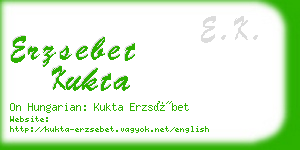 erzsebet kukta business card